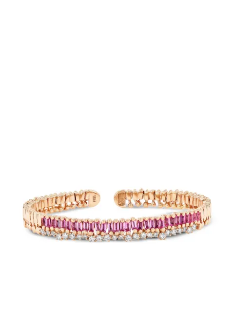 Suzanne Kalan 18CT rose gold pink sapphire and diamond bracelet Gold KOB205PRGMPINK