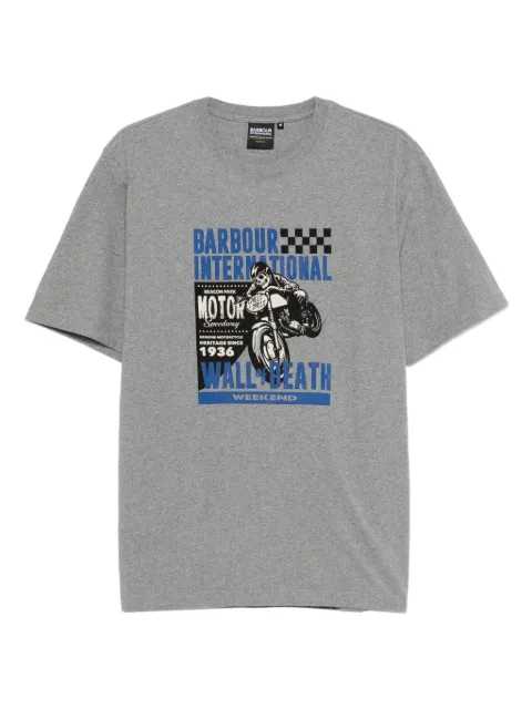 Barbour International motorcycle-print T-shirt Grey MTS1479GY57