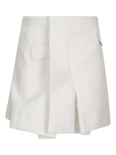 sacai flap-pocket pleated mini skirt White 2508071