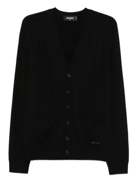 DSQUARED2 V-neck buttoned cardigan Black S74HA1567D13133