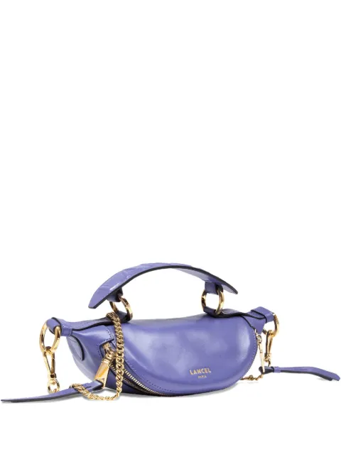 Lancel mini Origami curved leather crossbody bag Blue A12526T8TU