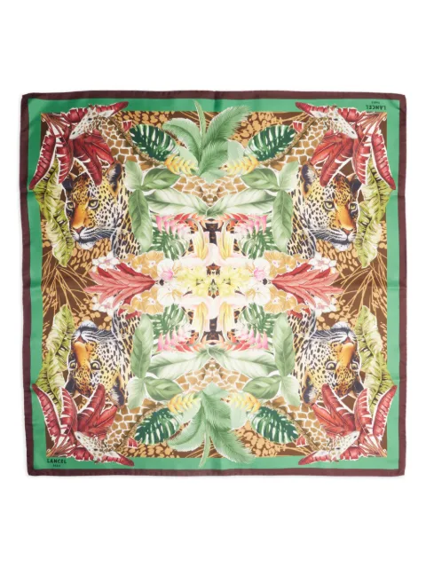 Lancel Jungle print silk scarf Green A13879VMTU