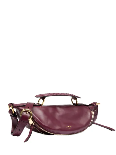 Lancel Origami curved leather crossbody bag Red A1252726TU
