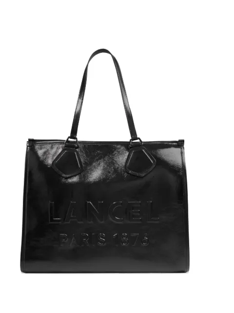 Lancel large embossed-logo tote bag Black A1377010TU