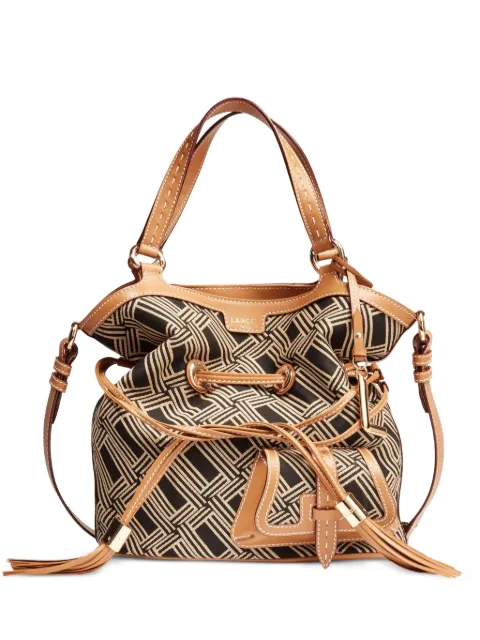 Lancel Premier Flirt geometric-pattern bucket bag Neutrals A13760KZTU