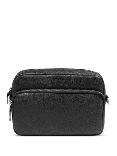 Lancel double-zip leather clutch bag Black A1380510TU