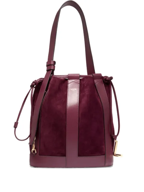 Lancel medium Elles suede bucket bag Red A1336026TU