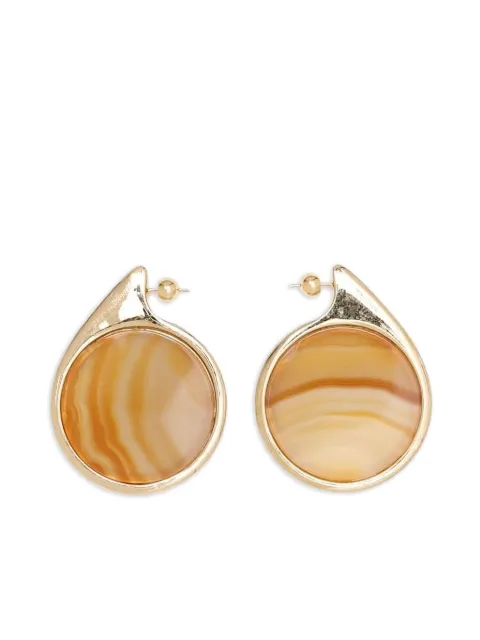 Panconesi agate gold-tone earrings Gold F25EA026PGLD