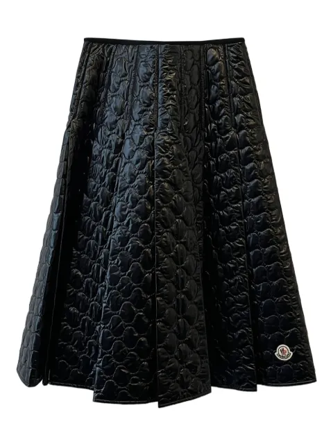 Moncler quilted pleated midi skirt Black K20932D00038597Z8