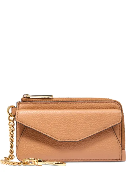 Lancel Enveloppe chain-detailed zip card holder Brown A1370820TU