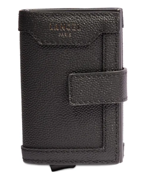 Lancel leather flap wallet Black A1384610TU