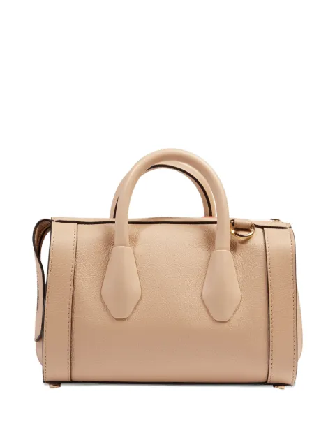 Lancel leather top-handle bowling bag Neutrals A13689J5TU