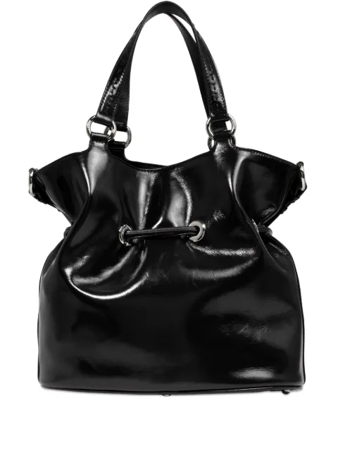 Lancel medium Premier Flirt drawstring leather shoulder bag Black A1376810TU