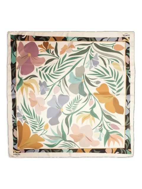 Lancel Reve de Fleurs-print square scarf Green A13881CLTU
