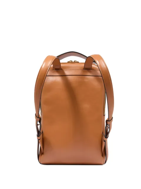 Lancel Origami leather zip-fastening backpack Brown A1378420TU