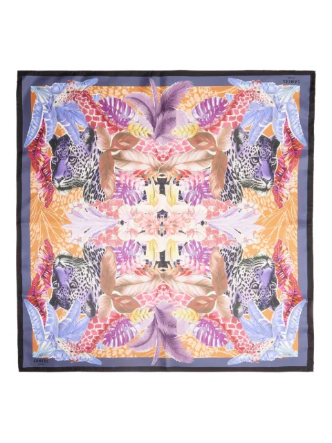 Lancel Jungle print silk scarf Purple A13879NZTU