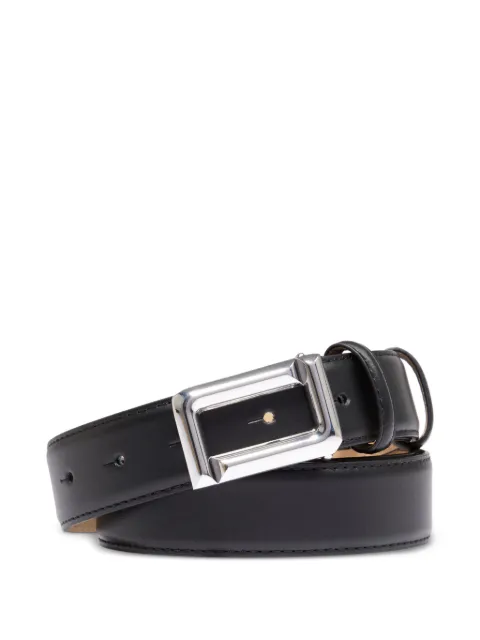 Lancel rectangular-buckle leather belt Black A13256UXTU