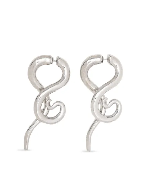 Panconesi snake-shaped drop earrings Silver CAOEA921P