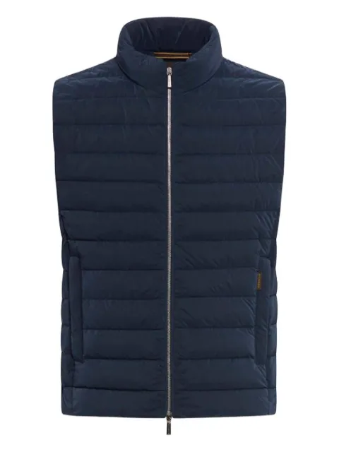Moorer quilted zip-front gilet Blue CALAFOSTEPAU0498