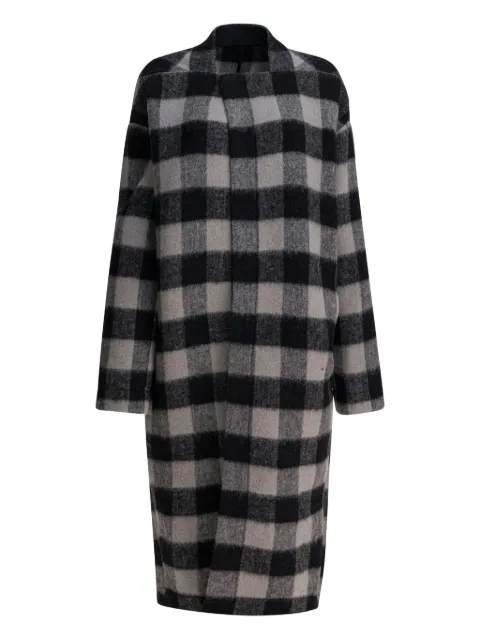 Rick Owens Island plaid coat Black RP02E4909WJP