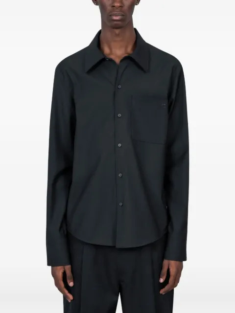 Courrèges chest-pocket long-sleeve shirt Black 325CCH109PL0222