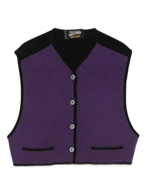 Jean Paul Gaultier Pre-Owned 1990s wool button vest Purple JG280TP
