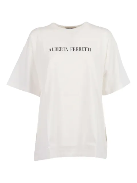 Alberta Ferretti graphic-print cotton T-shirt White 07035195