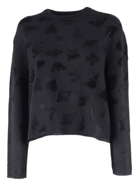 Emporio Armani textured-pattern sweater Black EW002761AF19924