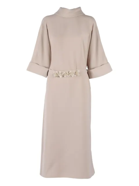 P.A.R.O.S.H. embellished-belt dress Neutrals POKER25D726070