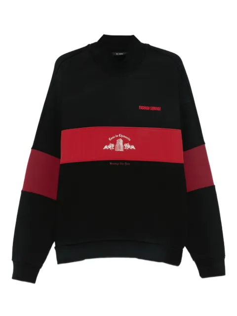 Willy Chavarria colourblock mock-neck sweater Black WCJSY0101001