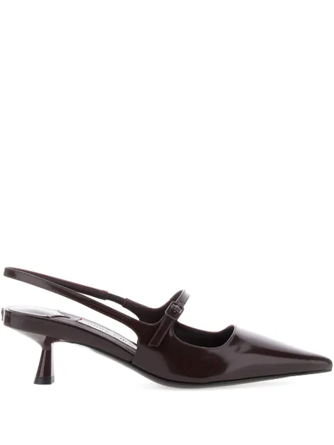 Jimmy Choo 45mm Didi slingback pointed-toe pumps Brown DIDI45FSO