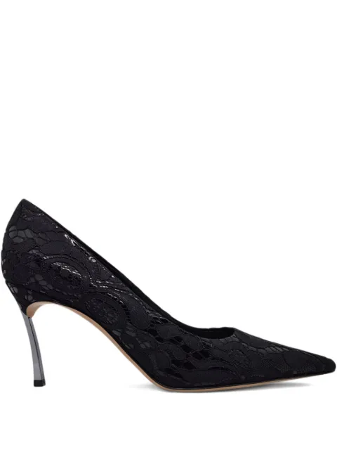 Casadei lace pointed-toe pumps Black 1F940X080MC2836