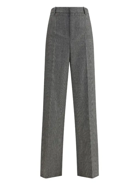 Saint Laurent check-pattern wool trousers Grey 844153Y5H54