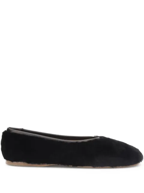 Forte Forte sheepskin ballerina flats Black 14205MYSHOES