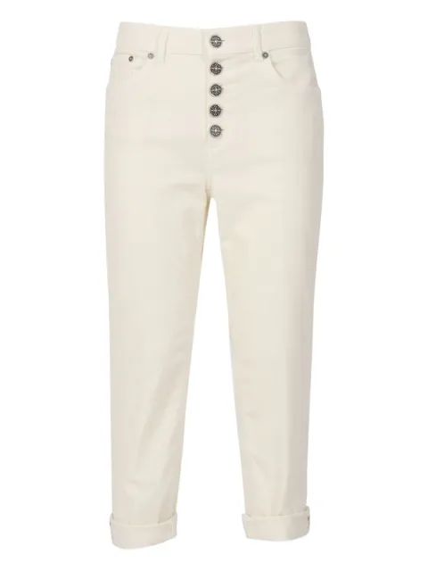 DONDUP button-fastening jeans White DP268BVS0030DBM5