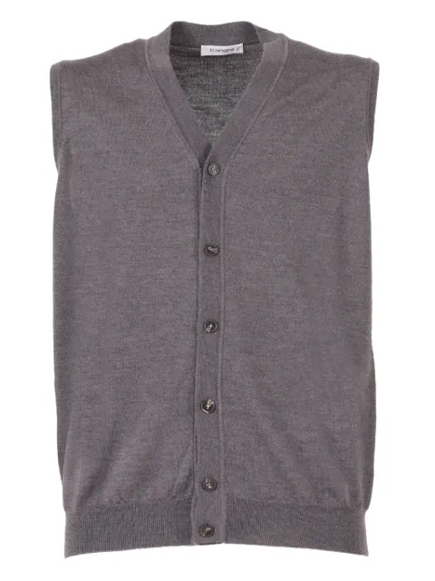Kangra knitted wool vest Grey 202207