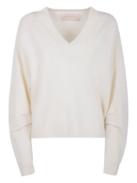 Circus Hotel V-neck wool jumper Neutrals H5WP25