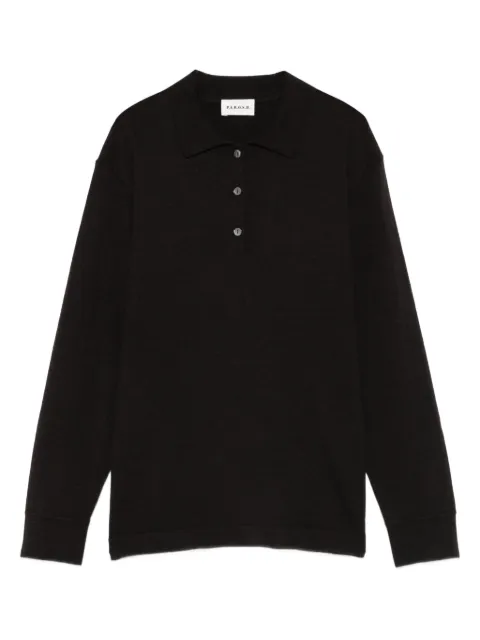 P.A.R.O.S.H. long-sleeve polo top Brown D540899LIME25