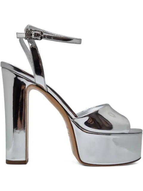 Casadei 130mm Patty platform ankle-strap sandals Silver 1L405A130INTER