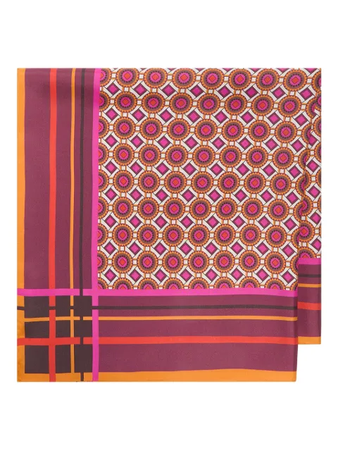MALIPARMI geometric-pattern silk scarf Red IR002130126
