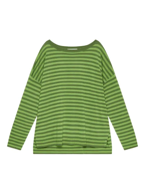 MALIPARMI striped boat-neck sweater Green JQ504470538