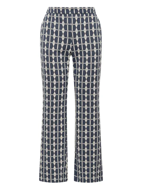 MALIPARMI geometric-print trousers Black JH747960168