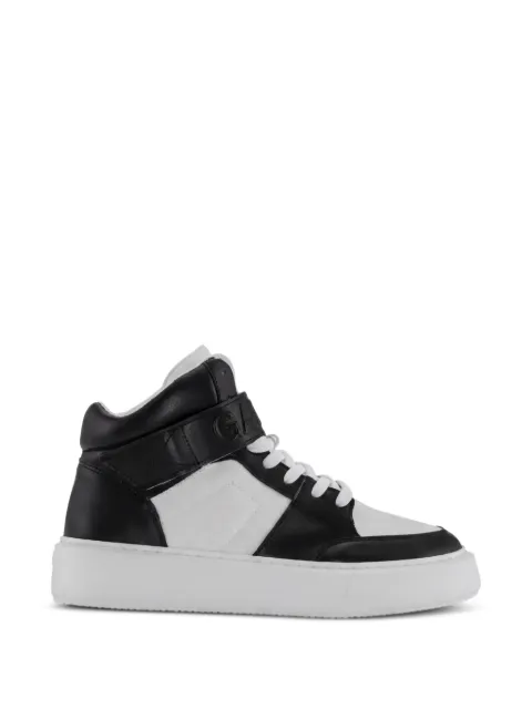 GANNI Sporty logo-strap high-top sneakers Black S2067