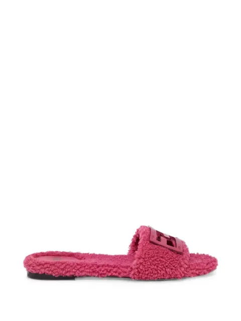 FENDI Baguette shearling mules Pink 8R8136AOMK