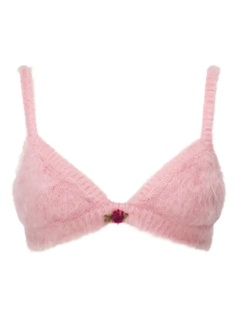 Alessandra Rich embroidered top Pink FABX4216K46039122