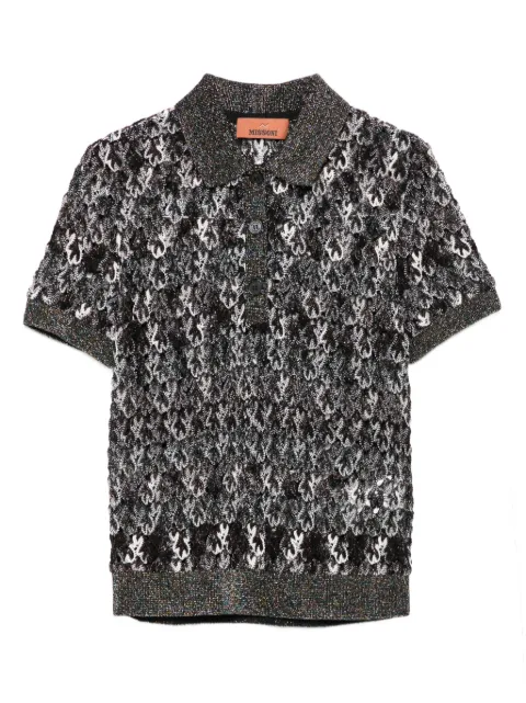 Missoni knit polo top Brown DS25WN0BBR012H