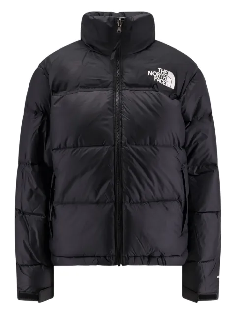 The North Face logo-embroidered puffer jacket Black NF0A3XEOGOF1