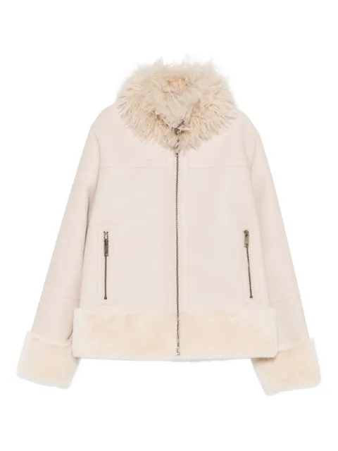 TWINSET trimmed zip-front jacket Neutrals 252TP2410