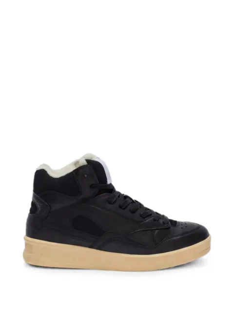 Jil Sander high-top panelled sneakers Black J15WS0007P4869