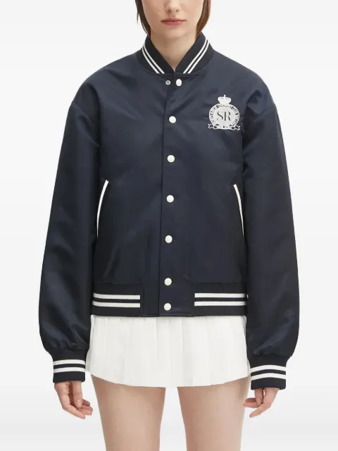 Sporty & Rich embroidered-logo bomber jacket Blue OW030620219BL106
